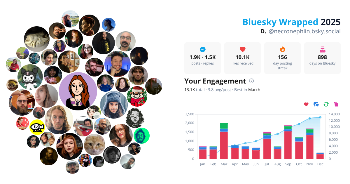 Your Bluesky Wrapped 2025 preview