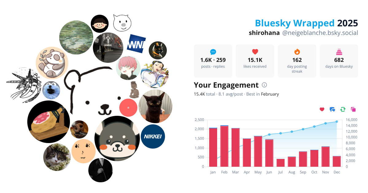 Your Bluesky Wrapped 2025 preview