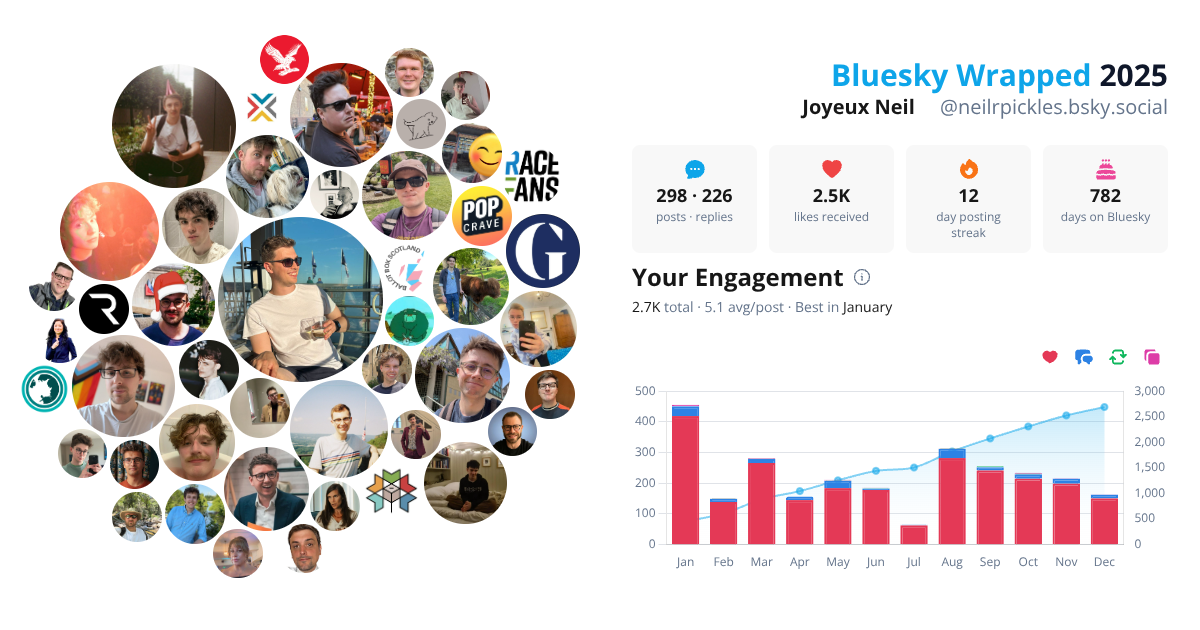 Your Bluesky Wrapped 2025 preview
