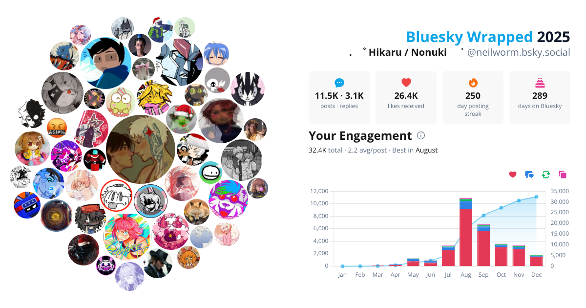 Your Bluesky Wrapped 2025 preview