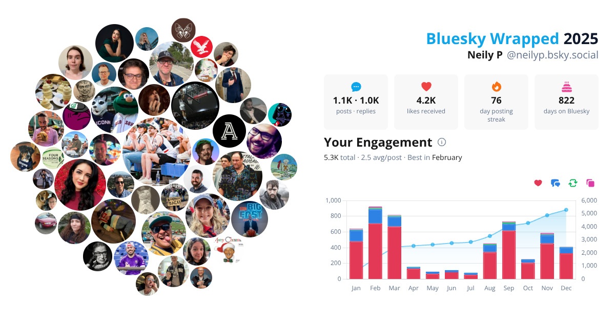 Your Bluesky Wrapped 2025 preview