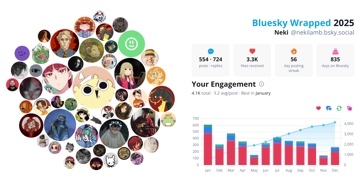 Your Bluesky Wrapped 2025 preview
