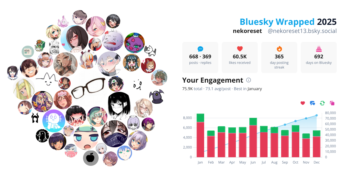 Your Bluesky Wrapped 2025 preview