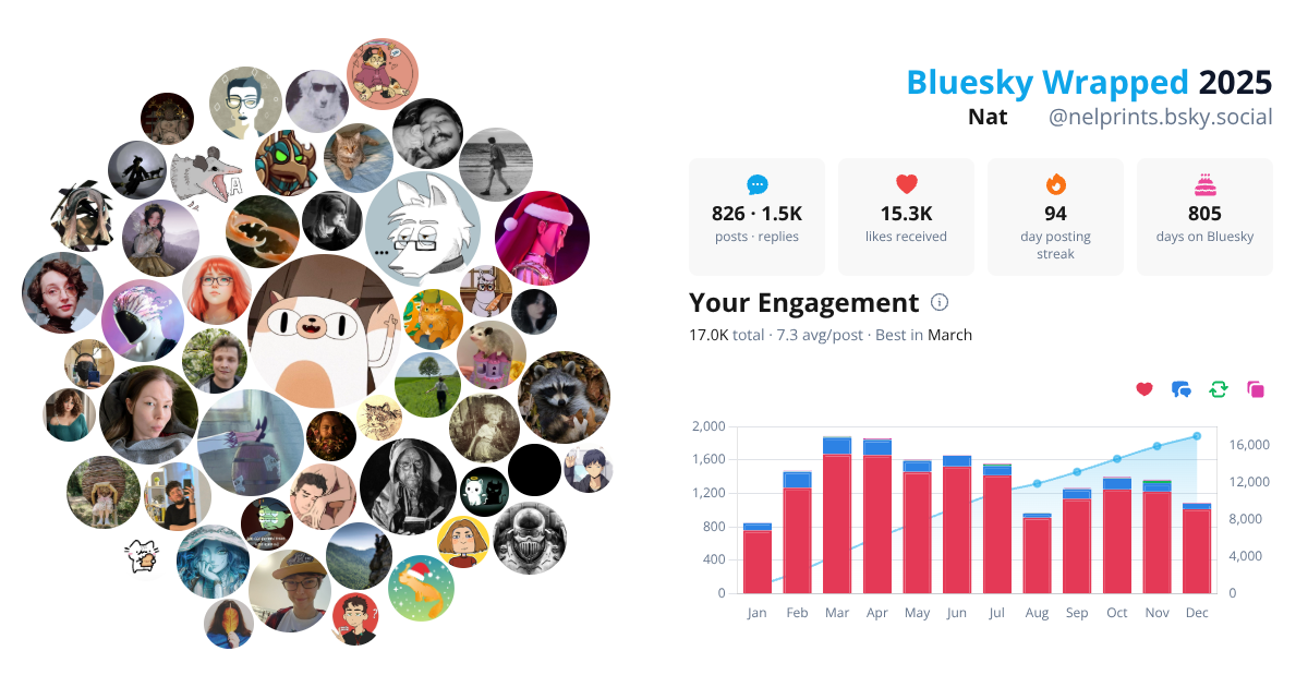 Your Bluesky Wrapped 2025 preview
