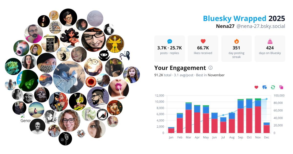 Your Bluesky Wrapped 2025 preview