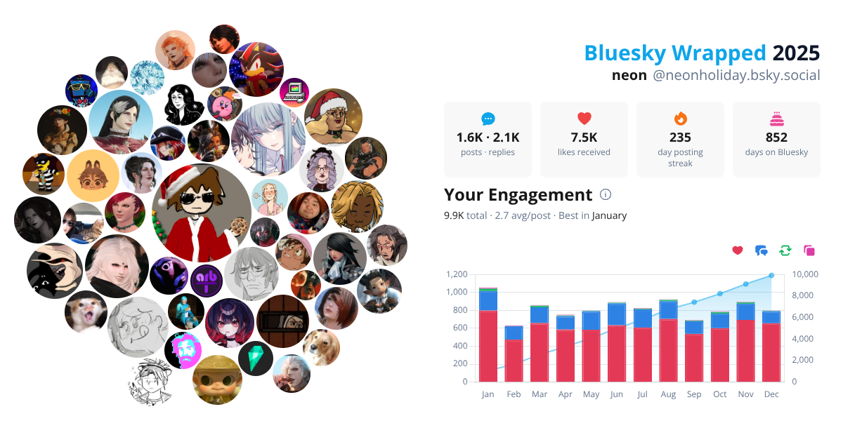 Your Bluesky Wrapped 2025 preview