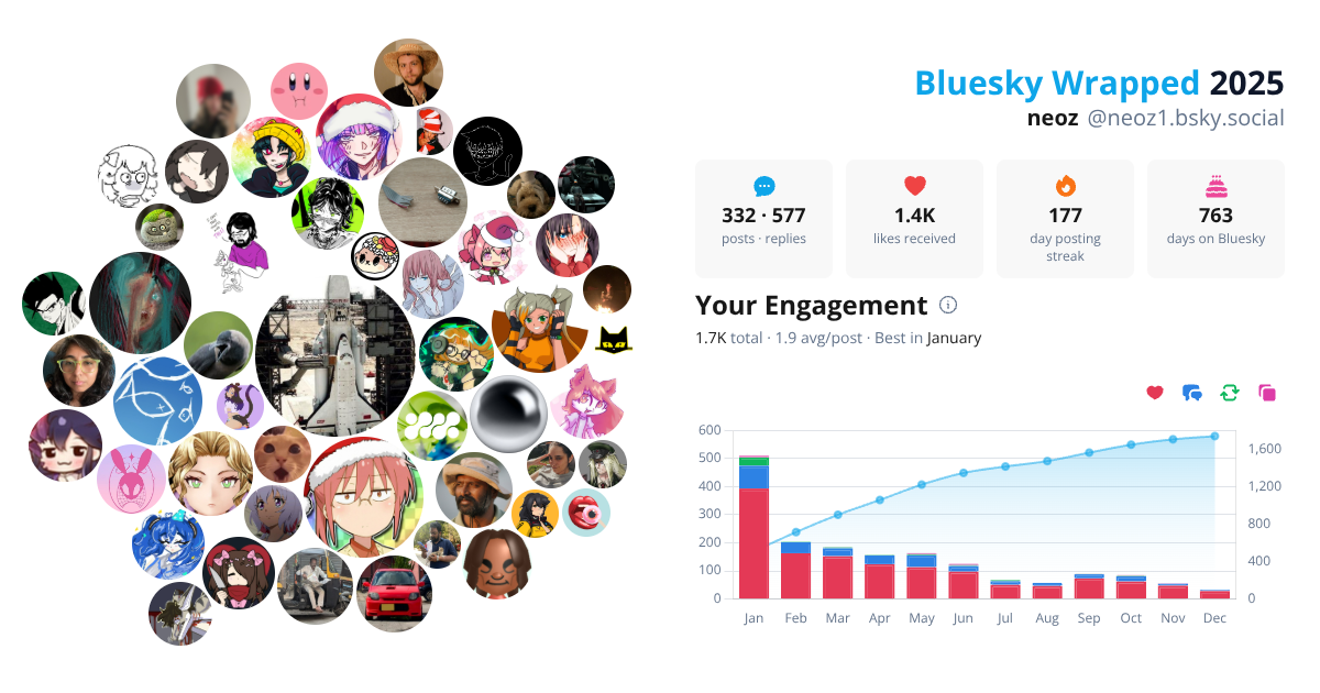 Your Bluesky Wrapped 2025 preview