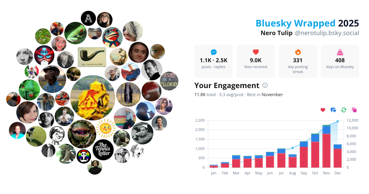 Your Bluesky Wrapped 2025 preview