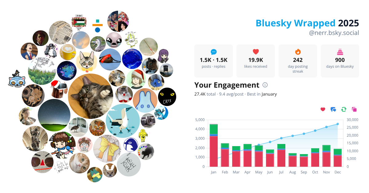Your Bluesky Wrapped 2025 preview