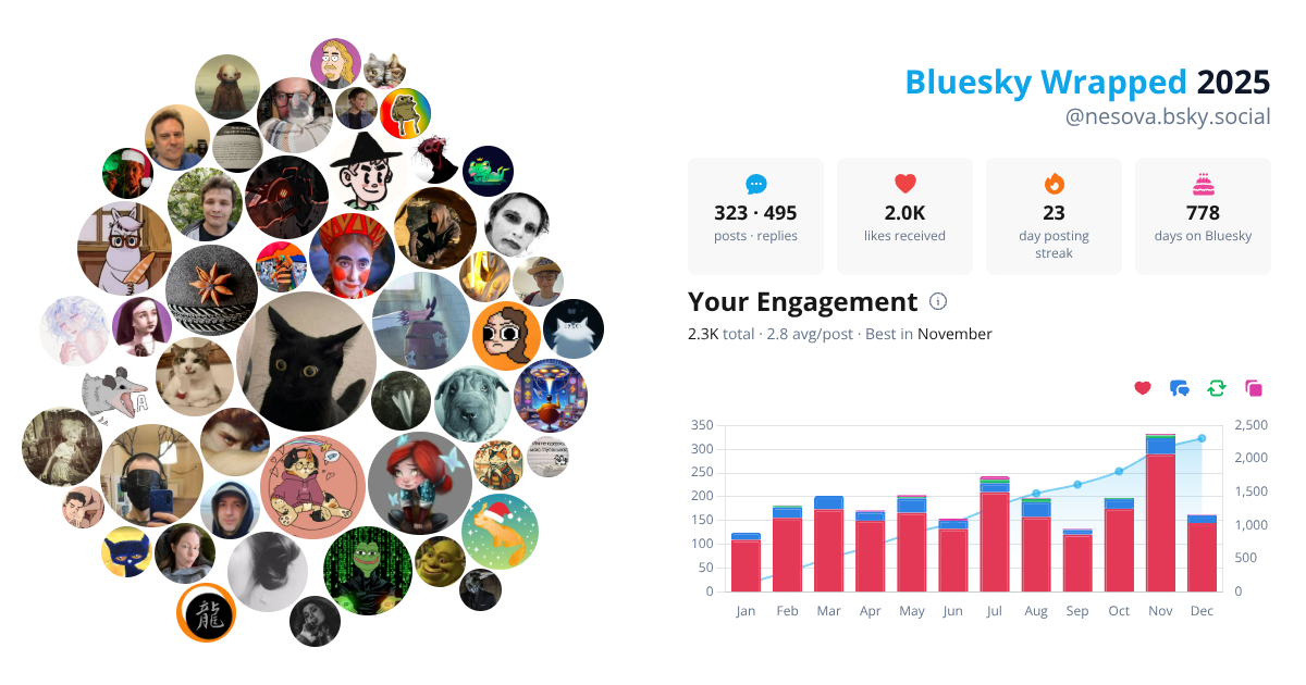 Your Bluesky Wrapped 2025 preview