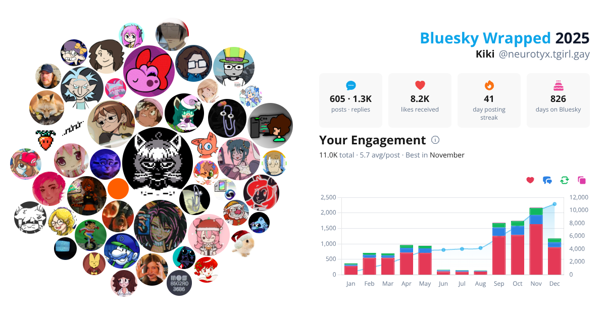 Your Bluesky Wrapped 2025 preview