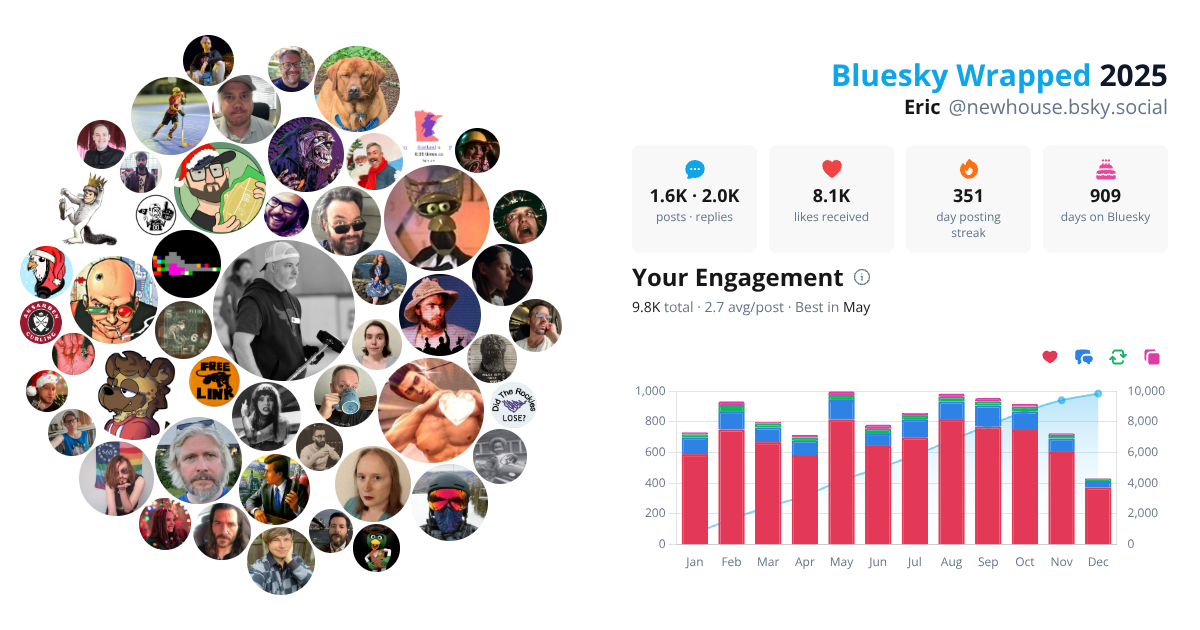 Your Bluesky Wrapped 2025 preview