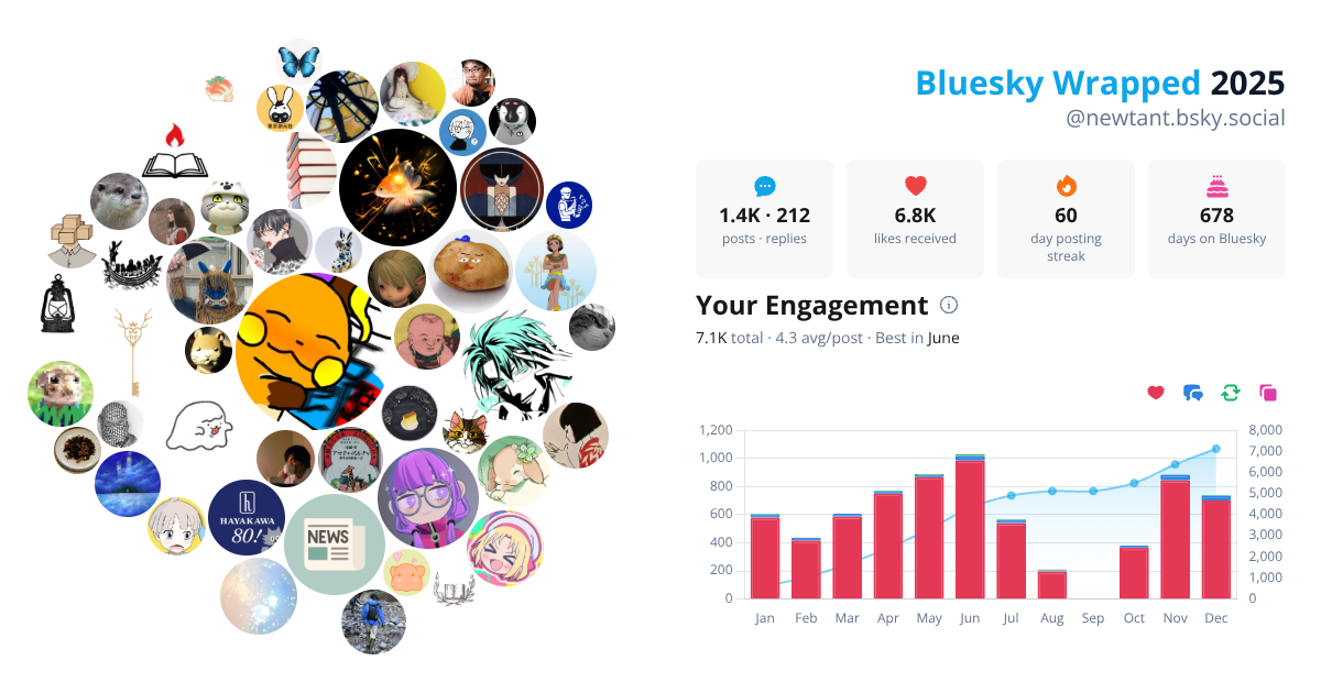 Your Bluesky Wrapped 2025 preview