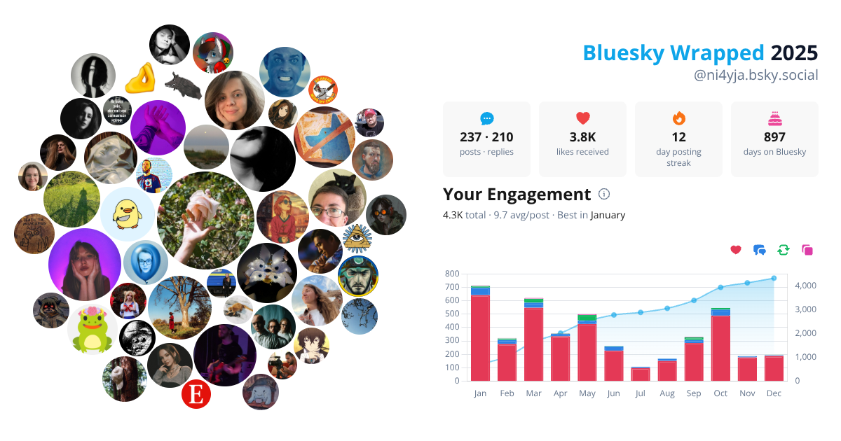 Your Bluesky Wrapped 2025 preview