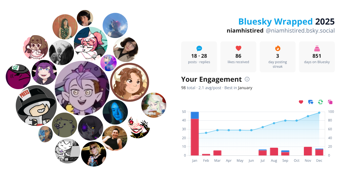 Your Bluesky Wrapped 2025 preview