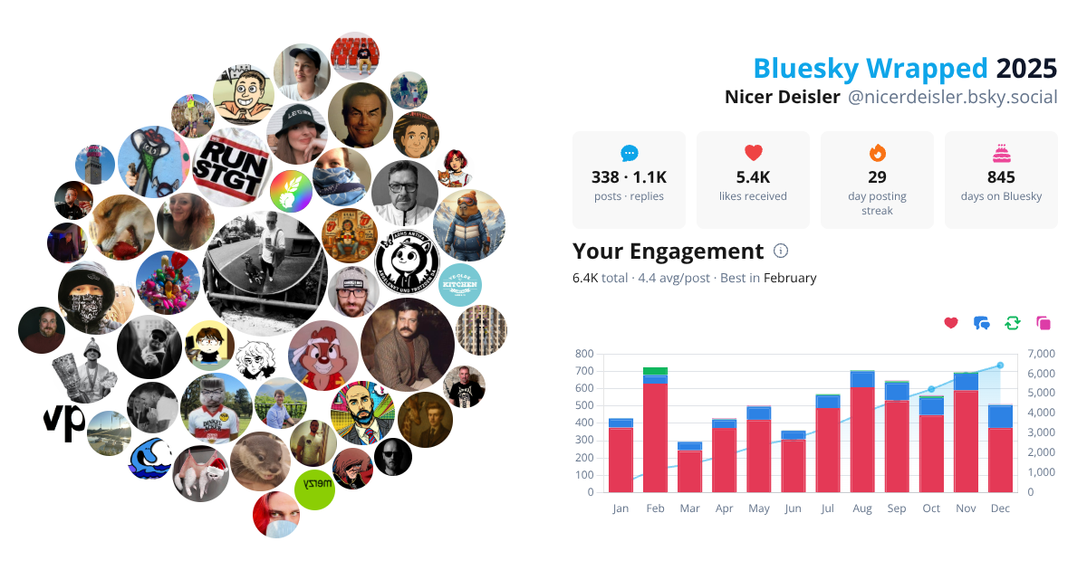 Your Bluesky Wrapped 2025 preview