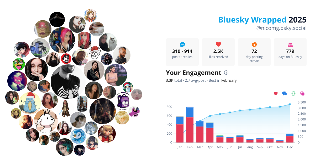 Your Bluesky Wrapped 2025 preview