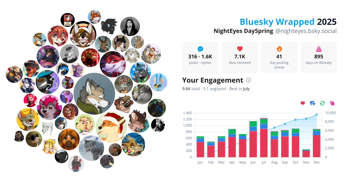 Your Bluesky Wrapped 2025 preview