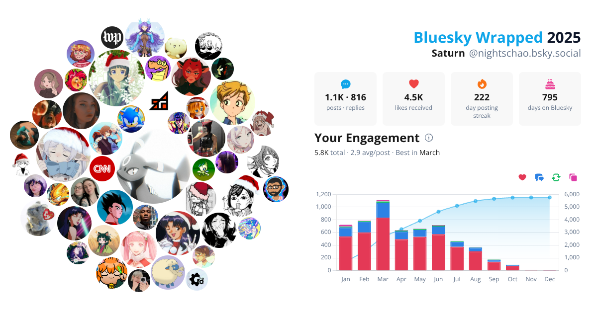 Your Bluesky Wrapped 2025 preview