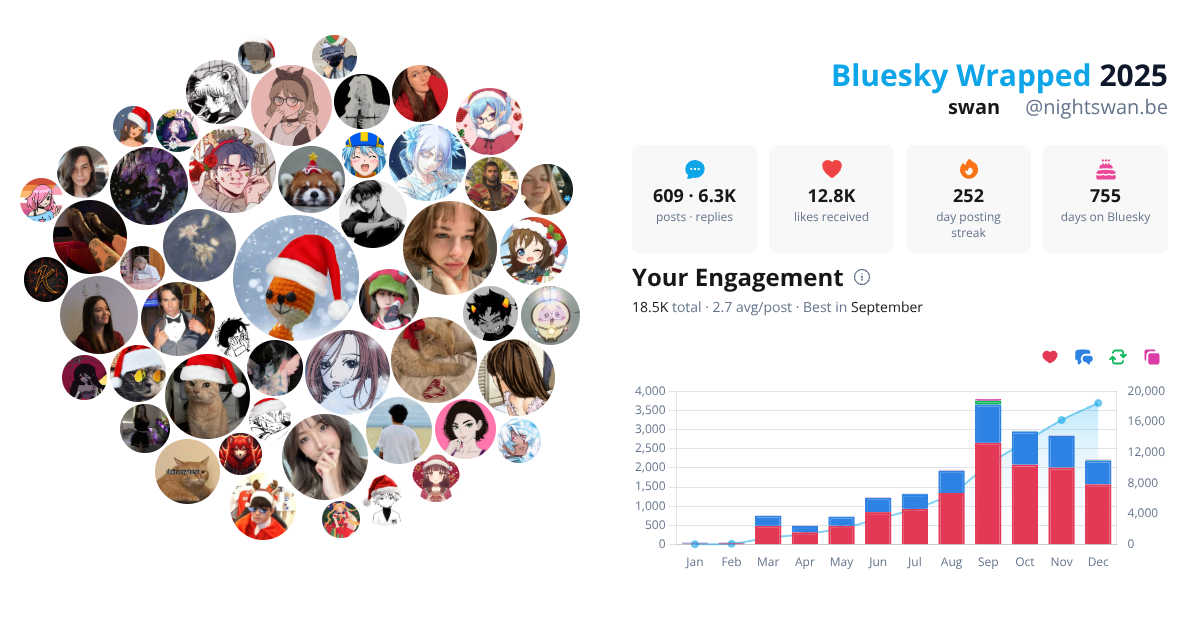 Your Bluesky Wrapped 2025 preview