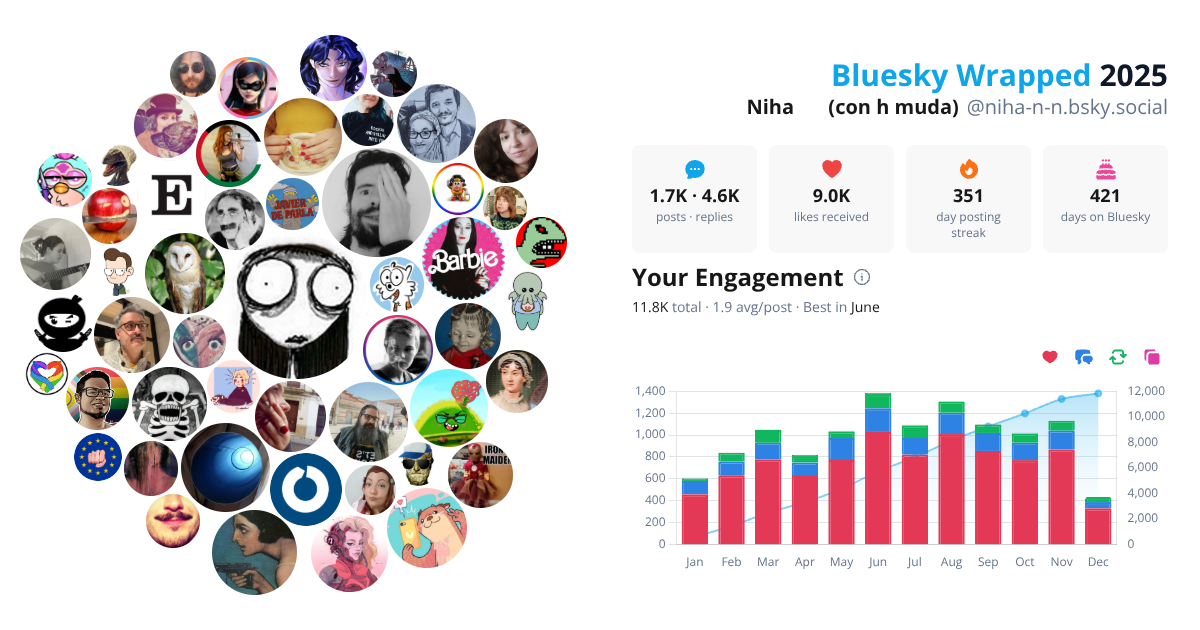Your Bluesky Wrapped 2025 preview