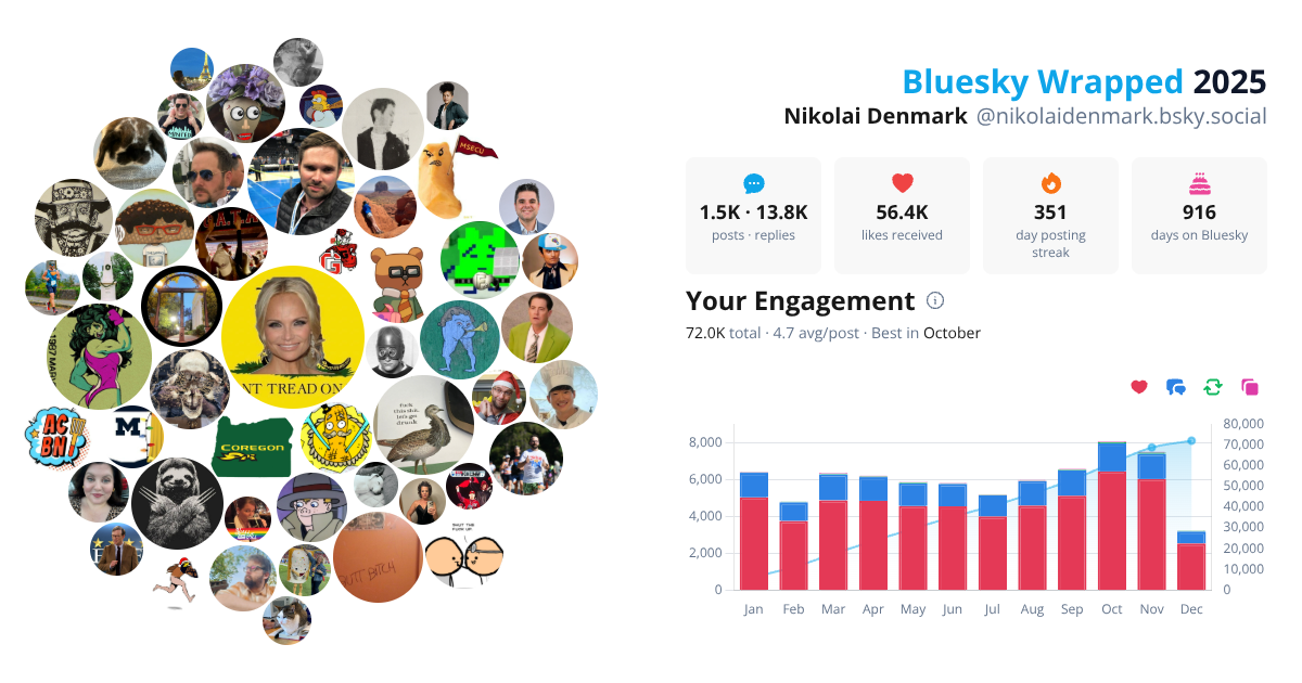 Your Bluesky Wrapped 2025 preview