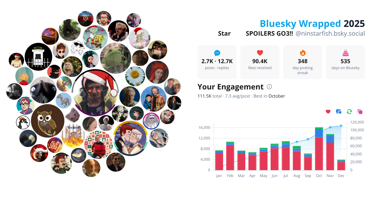 Your Bluesky Wrapped 2025 preview