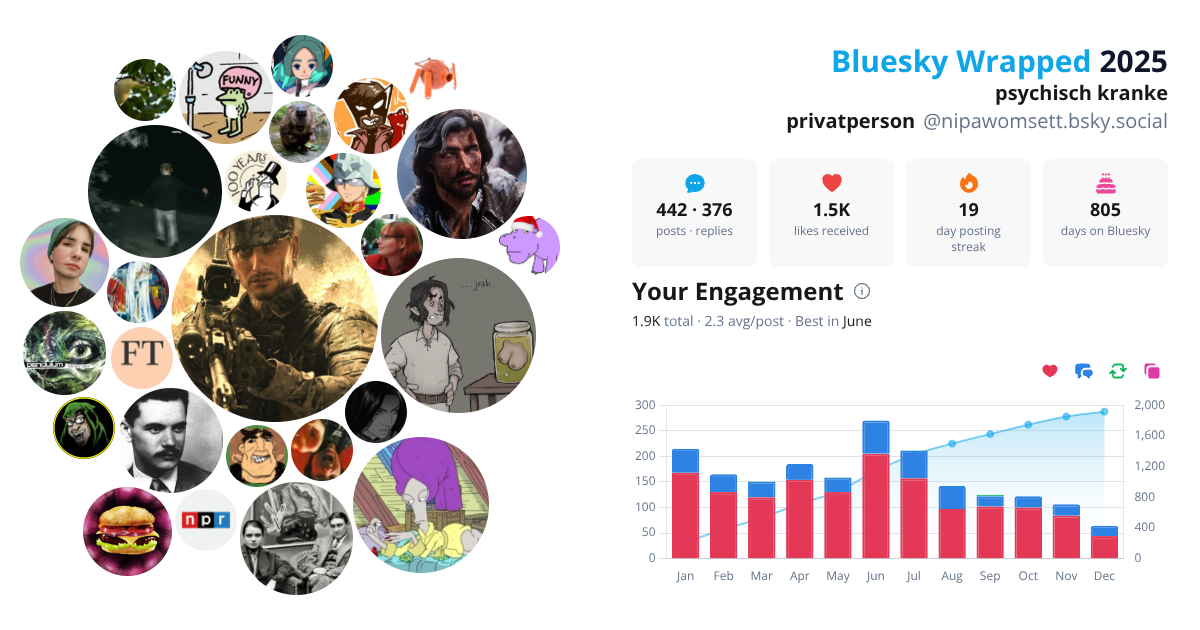 Your Bluesky Wrapped 2025 preview