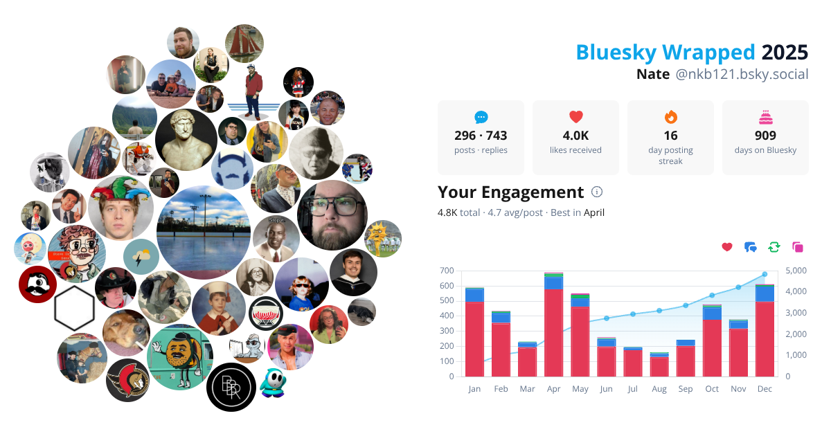 Your Bluesky Wrapped 2025 preview