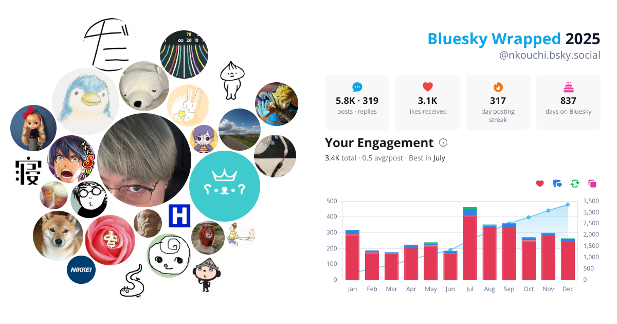 Your Bluesky Wrapped 2025 preview