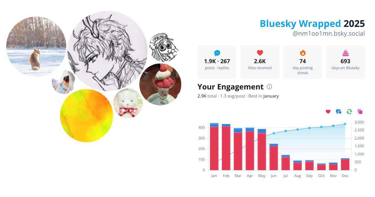 Your Bluesky Wrapped 2025 preview