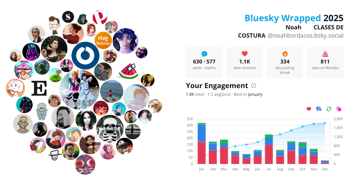 Your Bluesky Wrapped 2025 preview