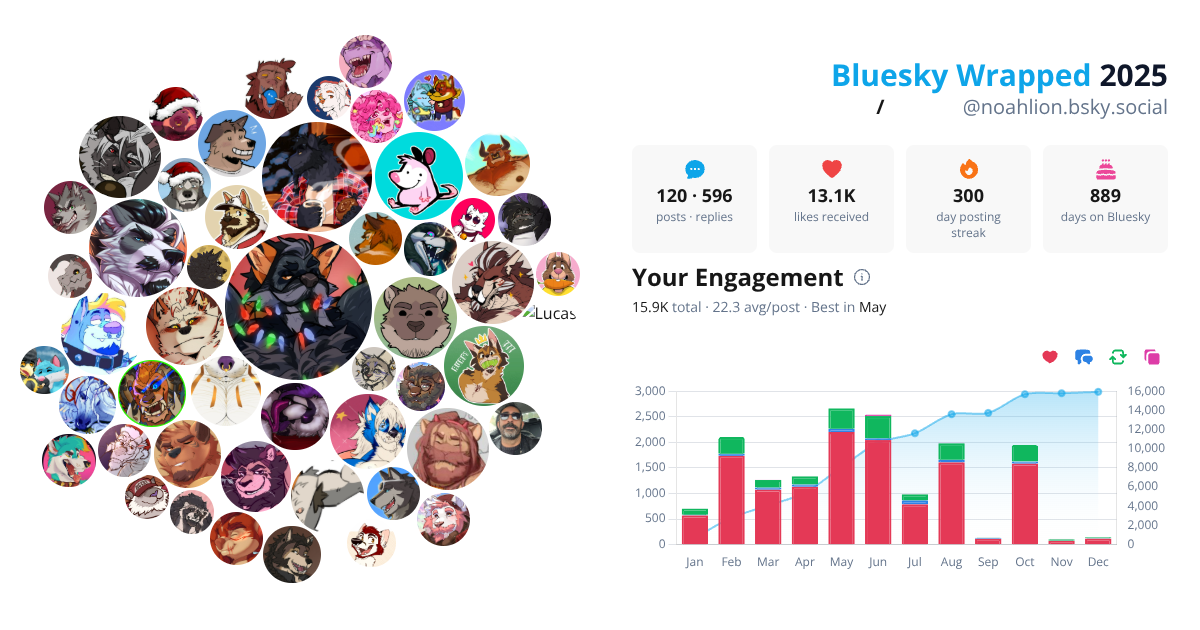 Your Bluesky Wrapped 2025 preview