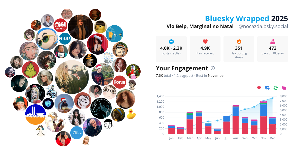 Your Bluesky Wrapped 2025 preview