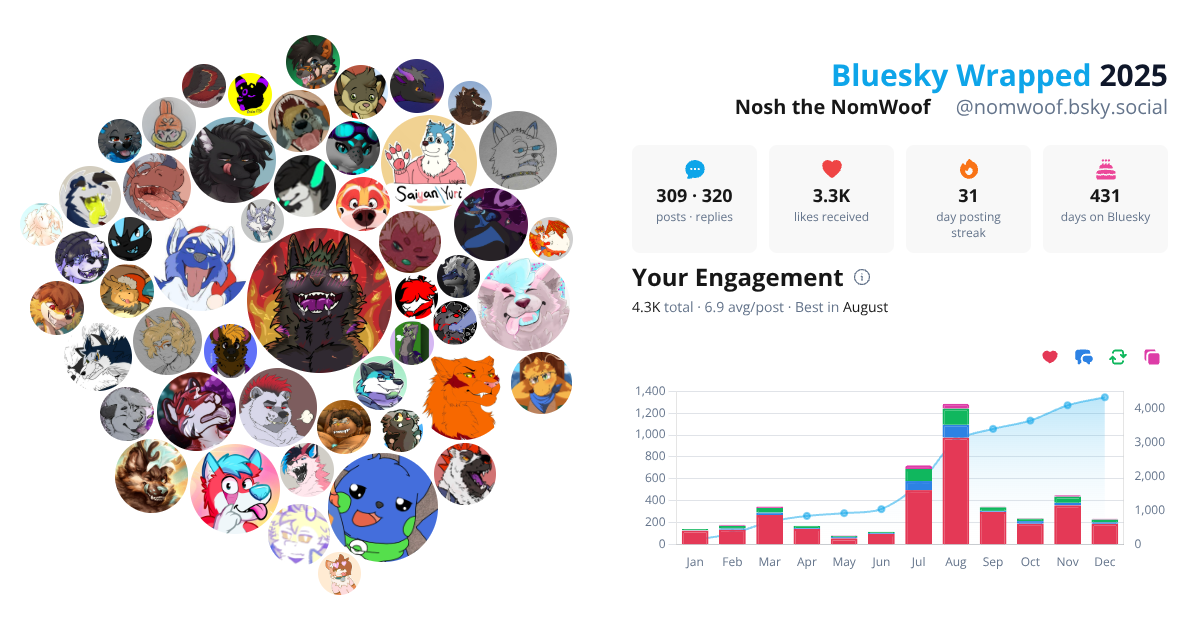 Your Bluesky Wrapped 2025 preview