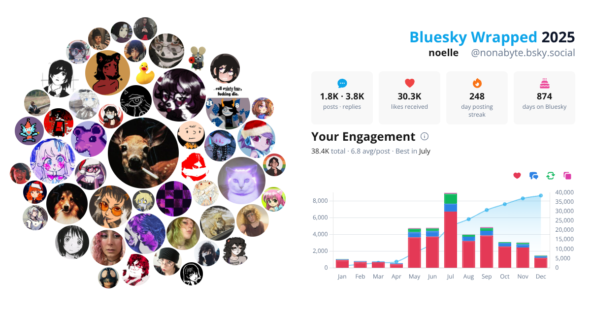 Your Bluesky Wrapped 2025 preview