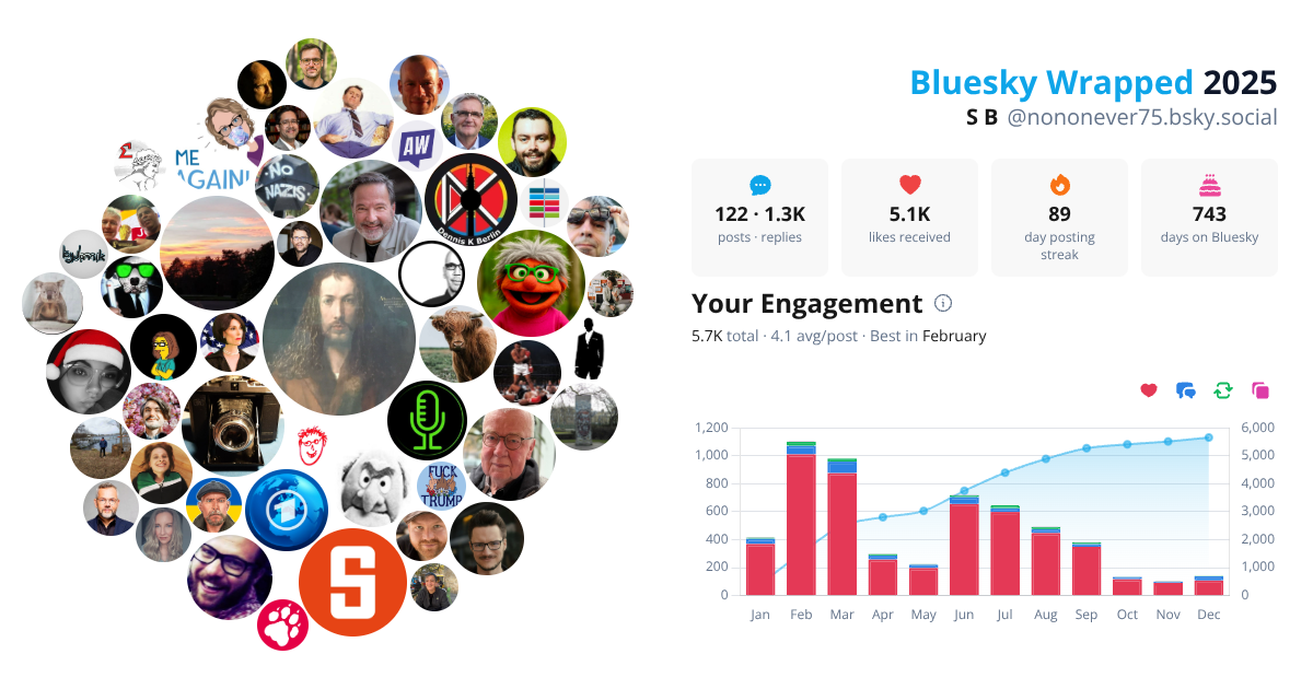 Your Bluesky Wrapped 2025 preview