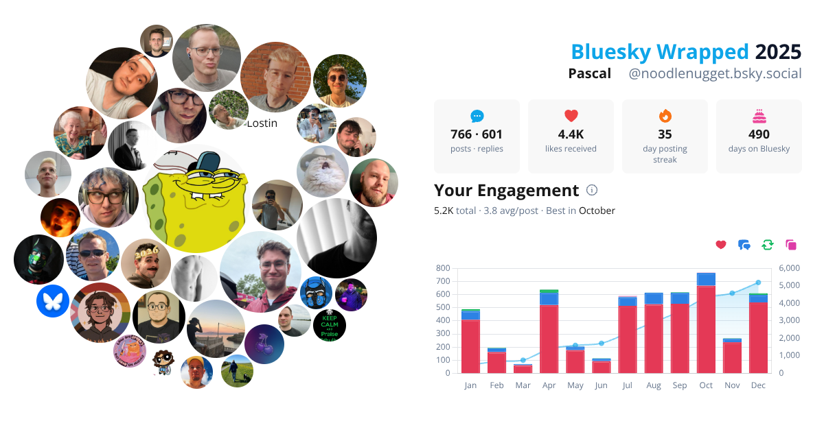 Your Bluesky Wrapped 2025 preview