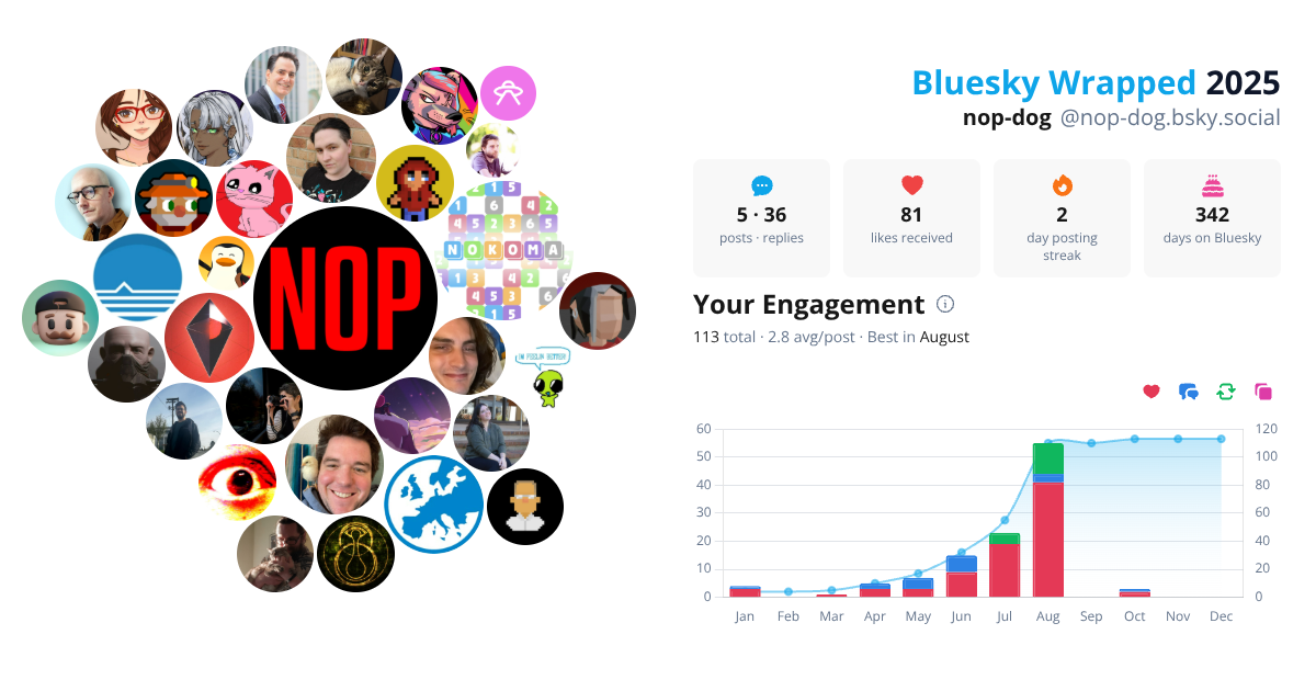Your Bluesky Wrapped 2025 preview