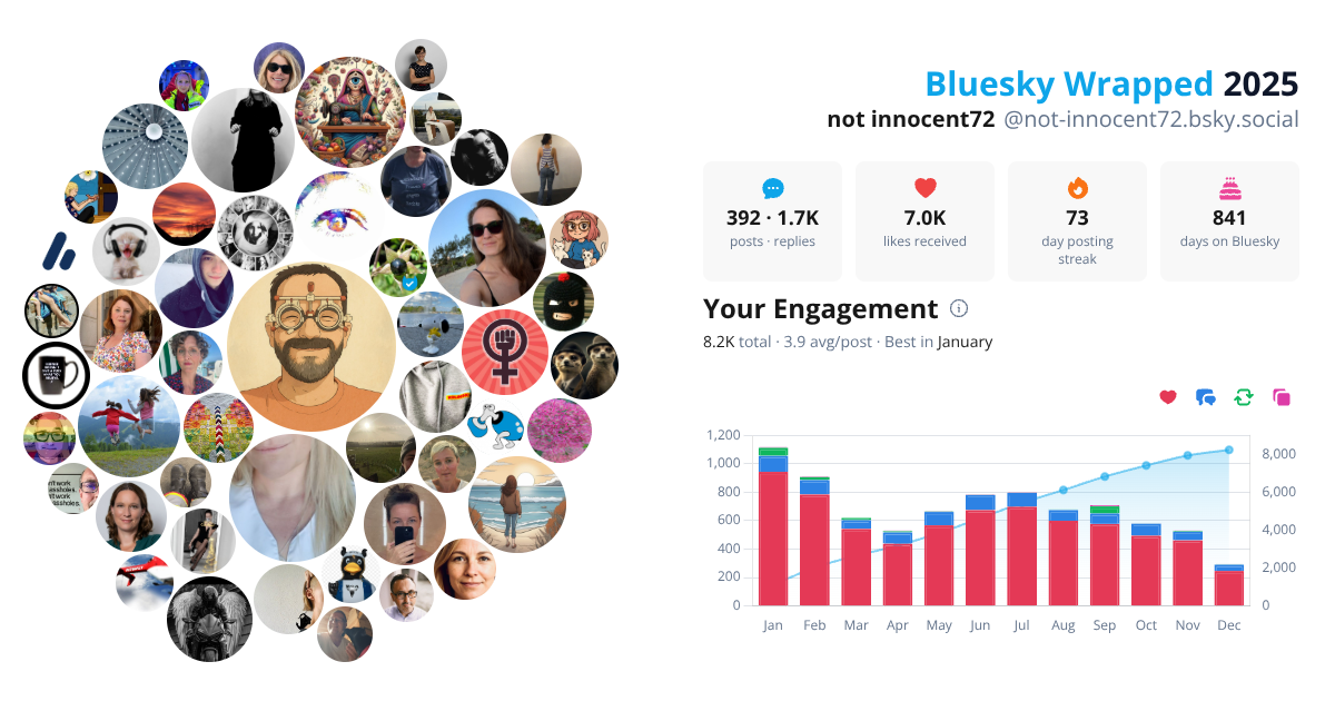 Your Bluesky Wrapped 2025 preview