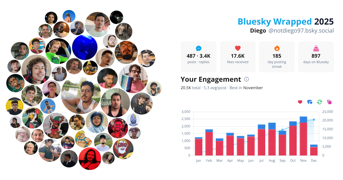 Your Bluesky Wrapped 2025 preview