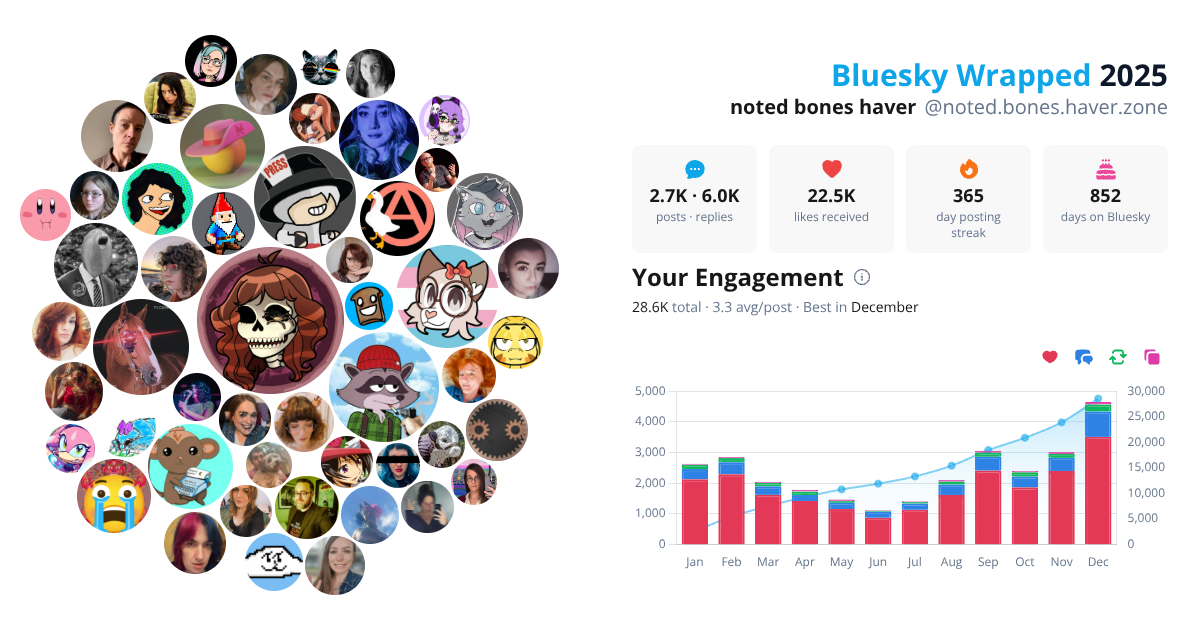 Your Bluesky Wrapped 2025 preview