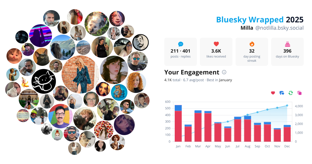Your Bluesky Wrapped 2025 preview