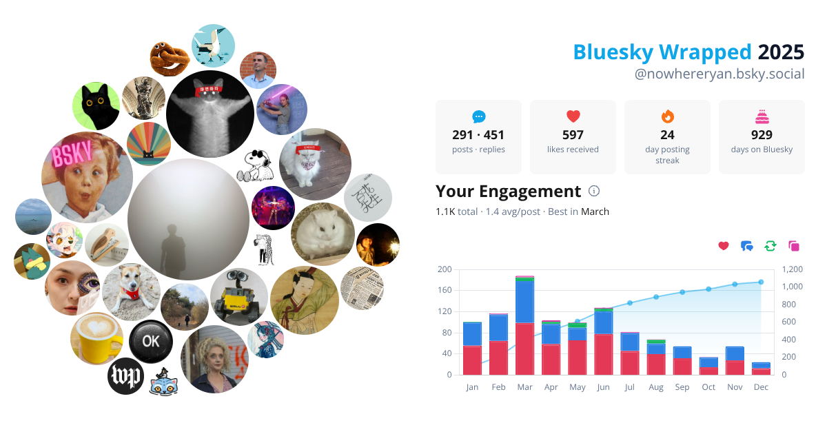 Your Bluesky Wrapped 2025 preview