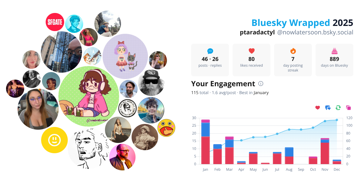 Your Bluesky Wrapped 2025 preview