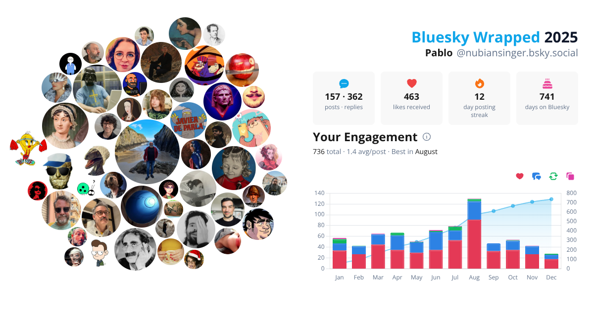 Your Bluesky Wrapped 2025 preview