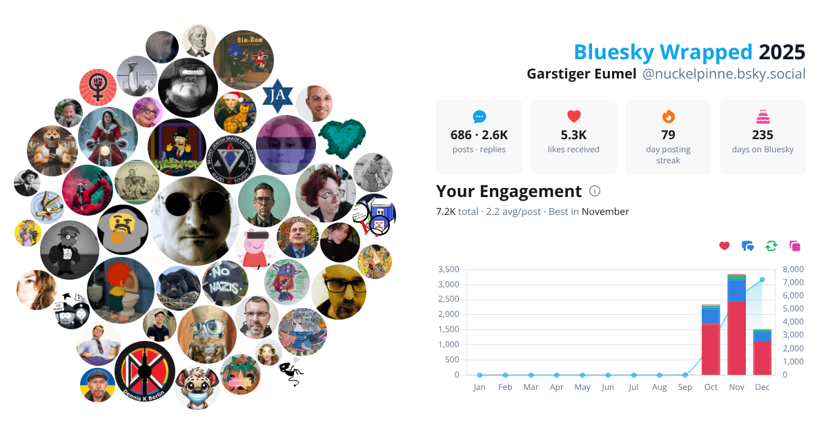 Your Bluesky Wrapped 2025 preview