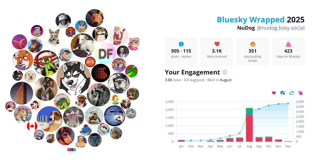 Your Bluesky Wrapped 2025 preview