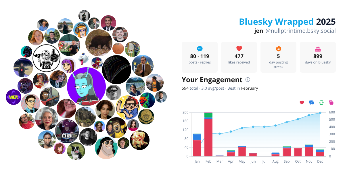 Your Bluesky Wrapped 2025 preview