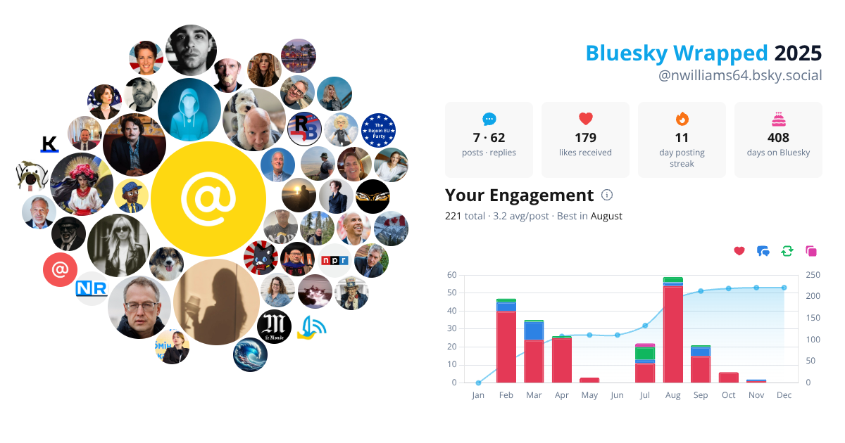 Your Bluesky Wrapped 2025 preview